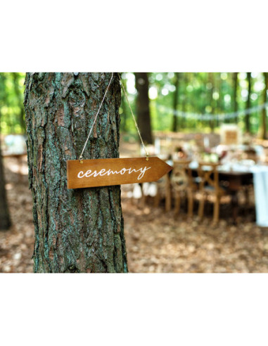 Drewniany drogowskaz  Ceremony, 36x7,5cm