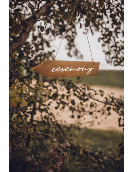 Drewniany drogowskaz  Ceremony, 36x7,5cm