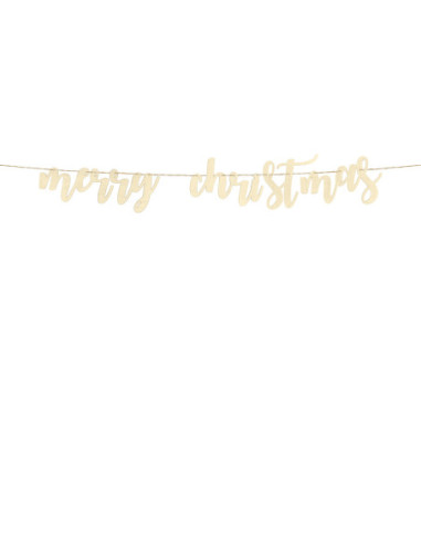 Drewniany baner Merry Christmas, 87x17cm