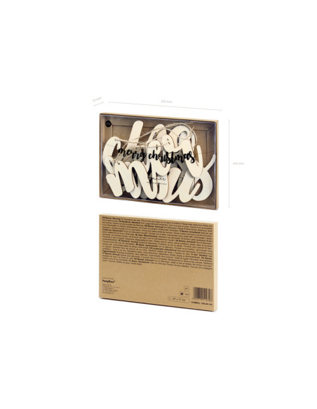 Drewniany baner Merry Christmas, 87x17cm