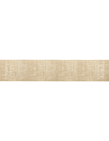 Bieżnik jutowy Merry Christmas, biały, 50x250cm
