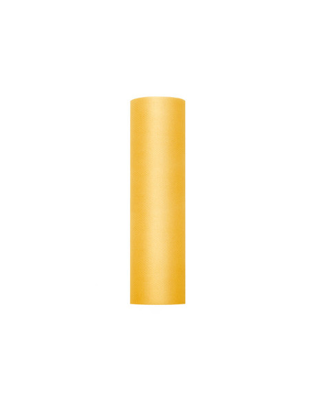 Tiul gładki, sztywny, żółty, 0,3 x 50m (1 szt. / 50 mb.)
