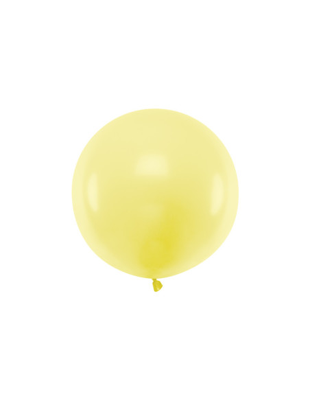 Balon okrągły 60cm, Pastel Light Yellow