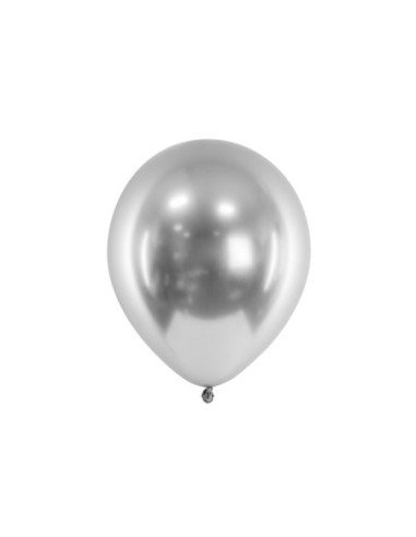 Balony Glossy 30cm, srebrny (1 op. / 50 szt.)