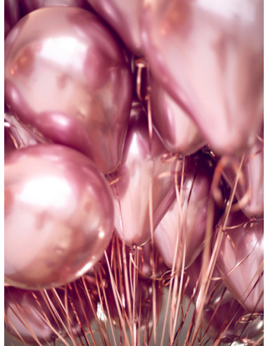 Balony Glossy 30cm, różowe złoto (1 op. / 50 szt.)