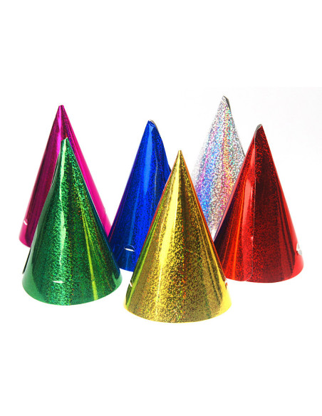 Czapeczki holograficzne, mix, 16cm (1 op. / 120 szt.)