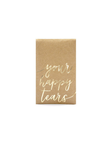 Chusteczki higieniczne Your happy tears, złoty, 7,5x12cm (1 op. / 10 szt.)