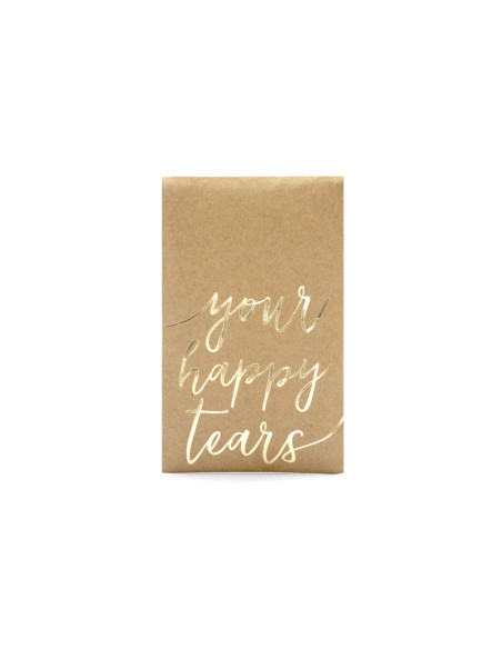 Chusteczki higieniczne Your happy tears, złoty, 7,5x12cm (1 op. / 10 szt.)