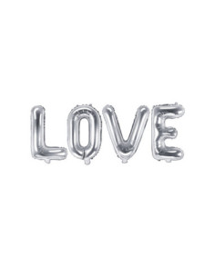 Balon foliowy Love, 140x35cm, srebrny