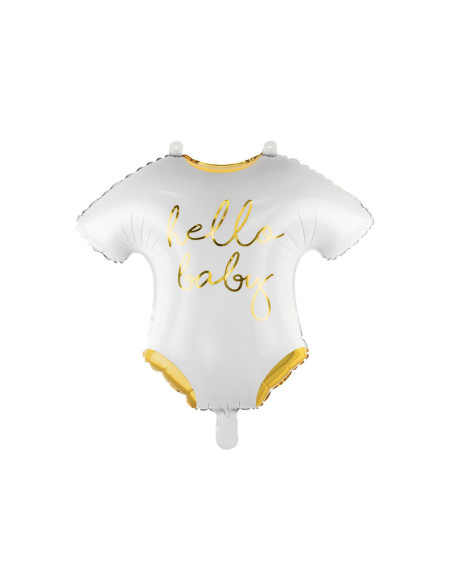 Balon foliowy Śpioszki - Hello Baby, 51x45cm, biały