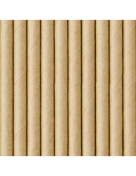 Słomki papierowe, kraft, 19.5cm (1 op. / 250 szt.)