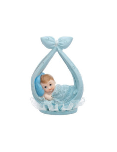 Figurka Chłopiec w chuście, niebieski, 11cm