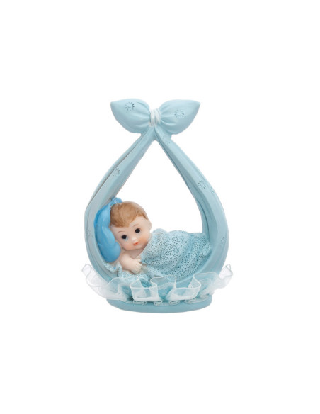 Figurka Chłopiec w chuście, niebieski, 11cm