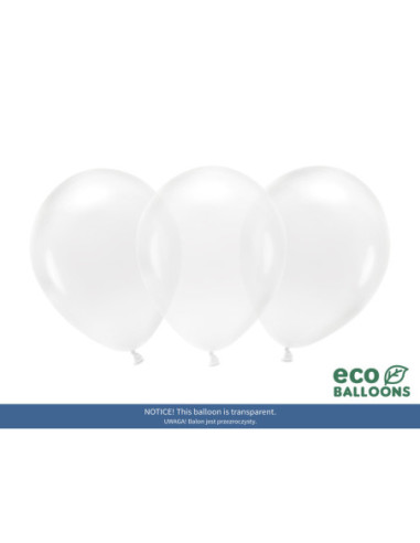 Balony Eco 26cm, transparentny (1 op. / 100 szt.)