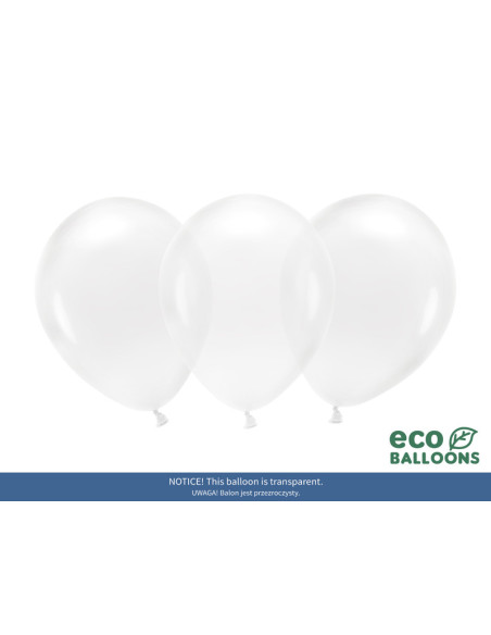 Balony Eco 26cm, transparentny (1 op. / 100 szt.)