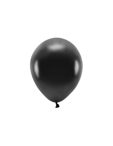 Balony Eco 26cm metalizowane, czarny (1 op. / 100 szt.)