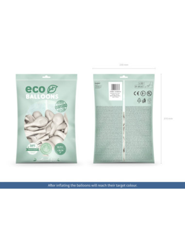 Balony Eco 26cm metalizowane, perłowy (1 op. / 100 szt.)
