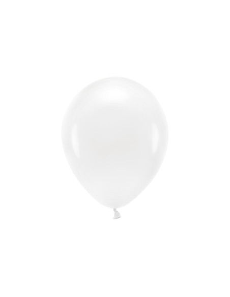 Balony Eco 26cm pastelowe, biały (1 op. / 100 szt.)