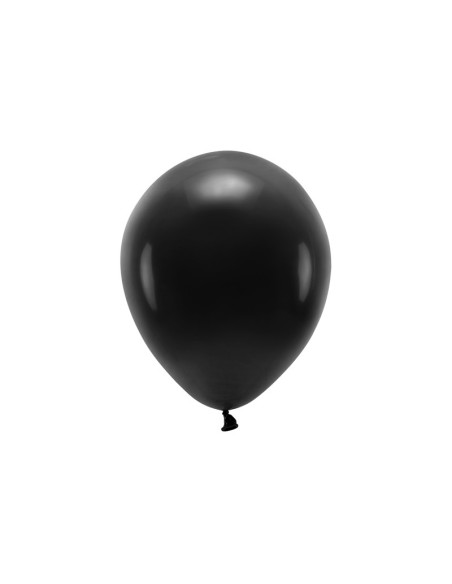 Balony Eco 26cm pastelowe, czarny (1 op. / 100 szt.)