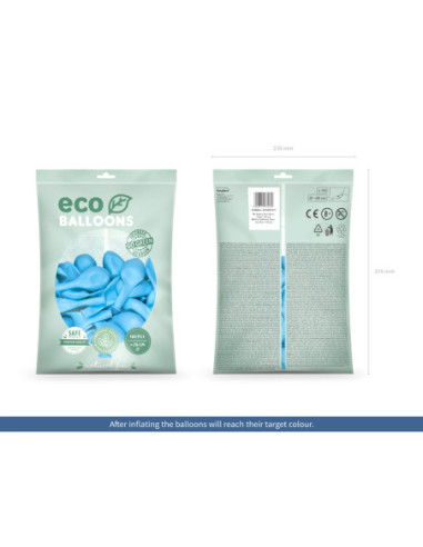 Balony Eco 26cm pastelowe, błękit (1 op. / 100 szt.)