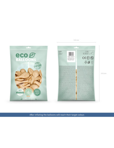 Balony Eco 26cm pastelowe, jasna brzoskwinia (1 op. / 100 szt.)