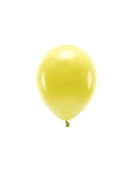Balony Eco 26cm pastelowe, ciemny żółty (1 op. / 100 szt.)