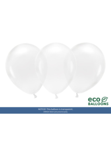 Balony Eco 30cm, transparentny (1 op. / 100 szt.)