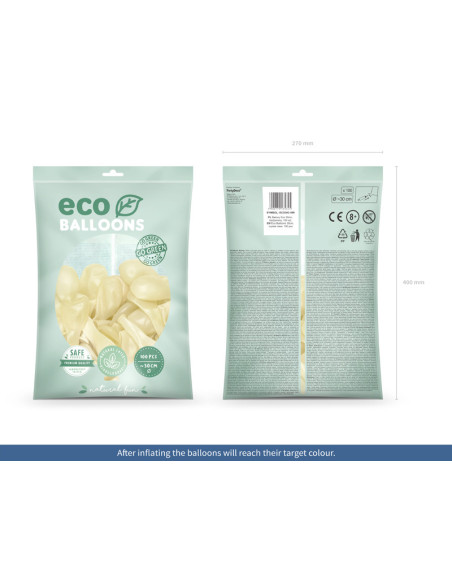 Balony Eco 30cm, transparentny (1 op. / 100 szt.)