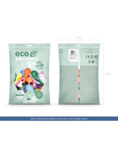 Balony Eco 30cm metalizowane, mix (1 op. / 100 szt.)