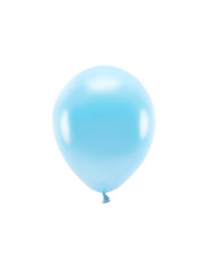 Balony Eco 30cm metalizowane, jasny niebieski (1 op. / 100 szt.)