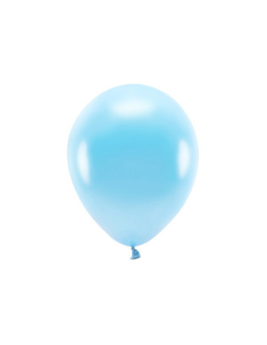 Balony Eco 30cm metalizowane, jasny niebieski (1 op. / 100 szt.)