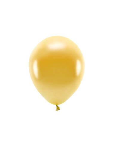 Balony Eco 30cm metalizowane, złoty (1 op. / 100 szt.)