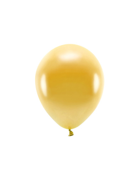 Balony Eco 30cm metalizowane, złoty (1 op. / 100 szt.)