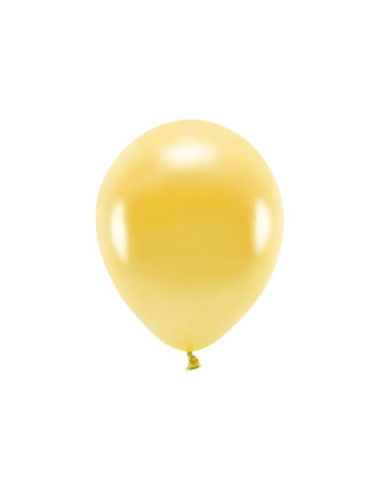 Balony Eco 30cm metalizowane, jasny złoty (1 op. / 100 szt.)