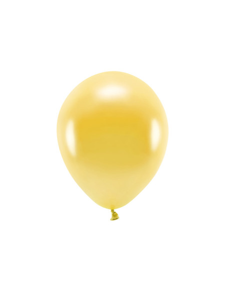 Balony Eco 30cm metalizowane, jasny złoty (1 op. / 100 szt.)