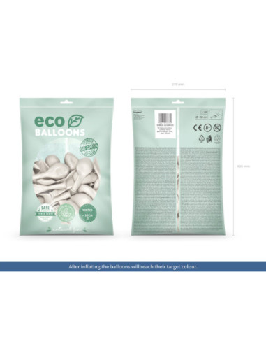 Balony Eco 30cm metalizowane, perłowy (1 op. / 100 szt.)