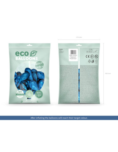 Balony Eco 30cm metalizowane, granat (1 op. / 100 szt.)