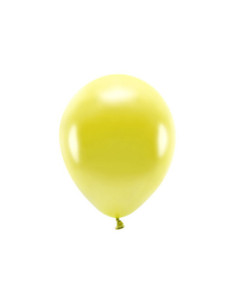 Balony Eco 30cm metalizowane, żółty (1 op. / 100 szt.)