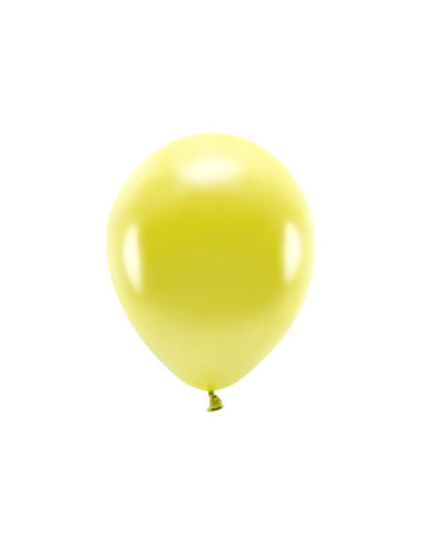 Balony Eco 30cm metalizowane, żółty (1 op. / 100 szt.)