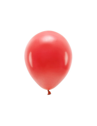 Balony Eco 30cm pastelowe, czerwony (1 op. / 100 szt.)