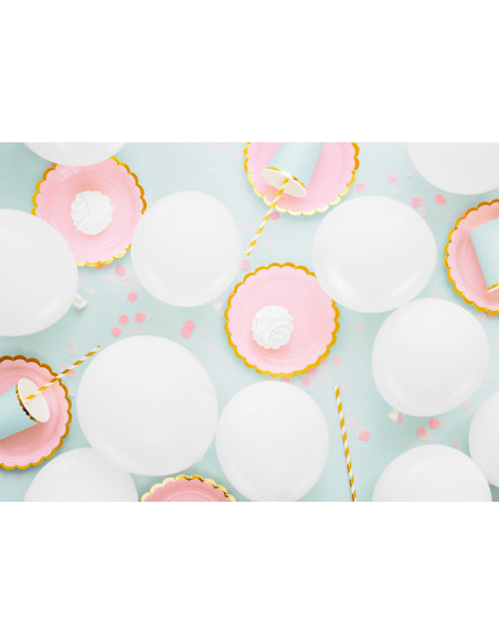 Balony Eco 30cm pastelowe, biały (1 op. / 100 szt.)