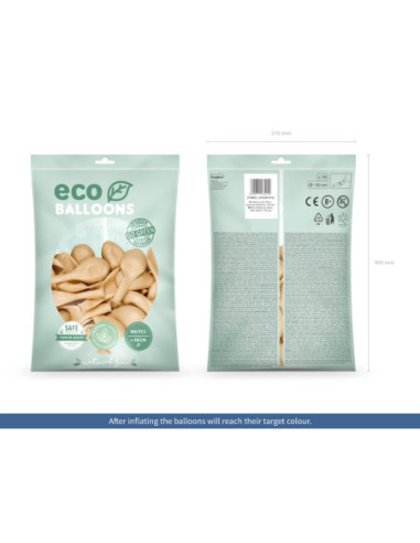 Balony Eco 30cm pastelowe, jasna brzoskwinia (1 op. / 100 szt.)