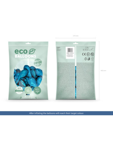 Balony Eco 30cm pastelowe, turkus (1 op. / 100 szt.)