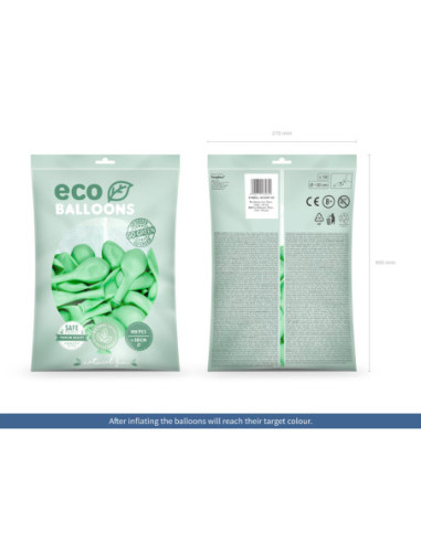 Balony Eco 30cm pastelowe, mięta (1 op. / 100 szt.)