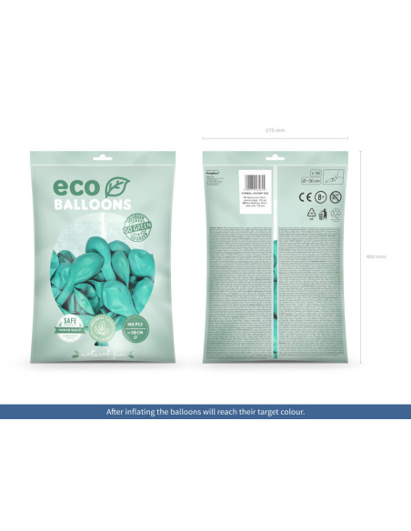 Balony Eco 30cm pastelowe, ciemna mięta (1 op. / 100 szt.)