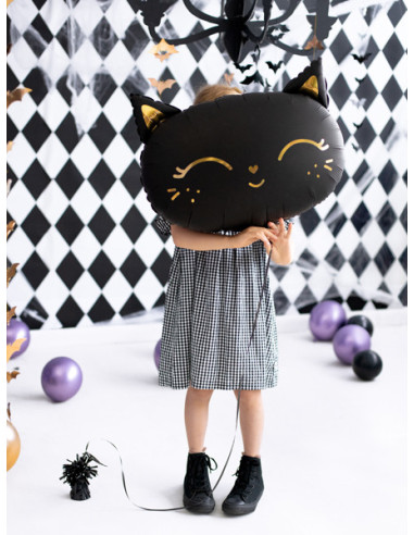 Balon foliowy Kotek, 48x36cm, czarny