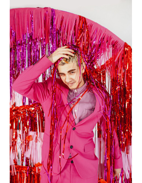 Kurtyna Party, purpurowy, 90 x 250cm