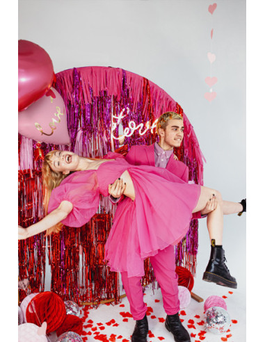 Kurtyna Party, purpurowy, 90 x 250cm