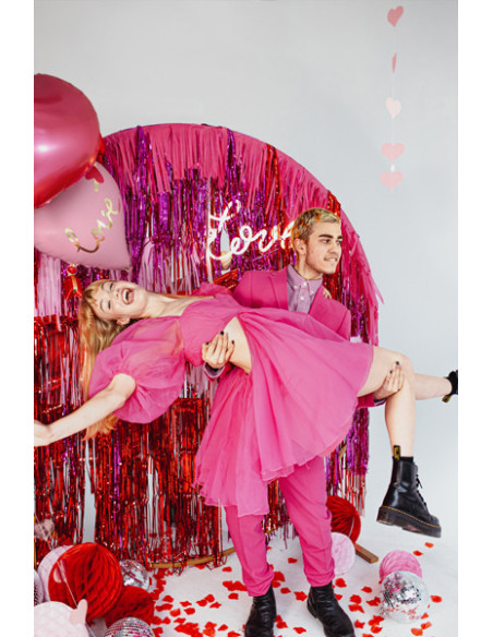 Kurtyna Party, purpurowy, 90 x 250cm
