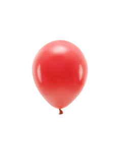 Balony Eco 26cm pastelowe, czerwony (1 op. / 10 szt.)